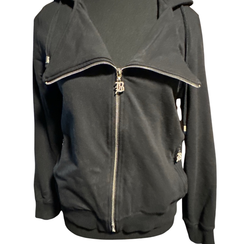 BCBG Black Zip-Up Hoodie